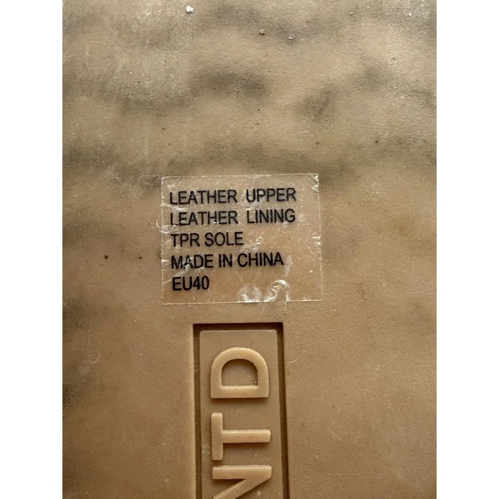 Silent D Tan Leather Platform Slide Sandals Women's EU 40 Adjustable Strap